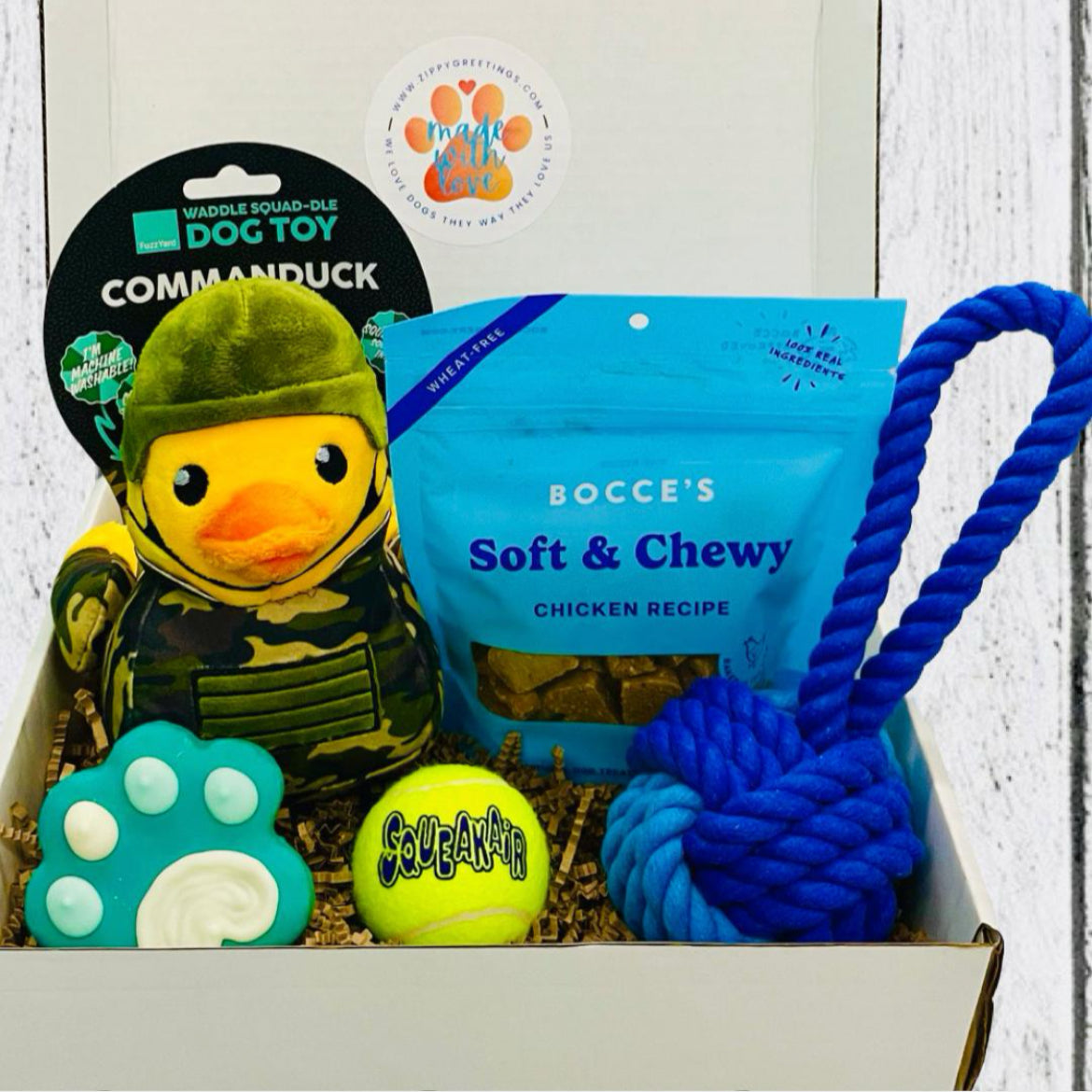 Duck & Duty Dog Gift Welcome New Dog, Dog Adoption, Dog Gift for Dog, New Home Dog, Welcome Military Dog Gift