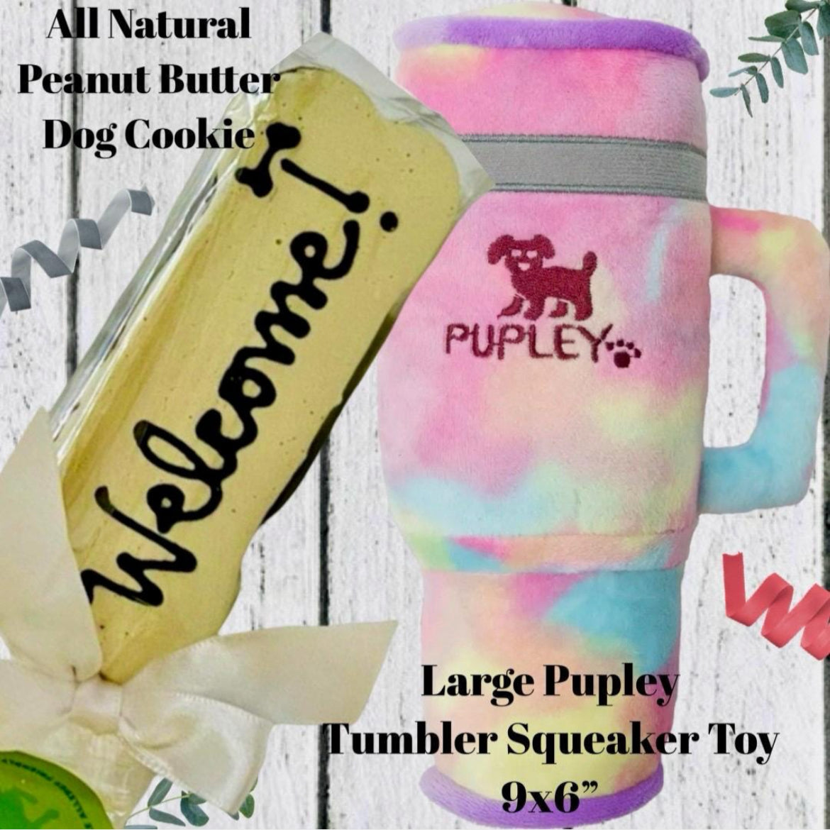 Large Yeti Tail-Waggin’ Good Time Gift Box, Med-Large Dog, New Dog Gift, New Dog Adoption Gift, Welcome Home Dog,New Dog Mom
