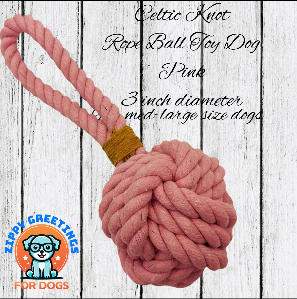 Durable Knot Rope Toy for Dog, Dog Rope Ball, Interactive Rope Chew Toy, Dog Chew Toy, Rope Dog Toy, Medium to Large Breeds