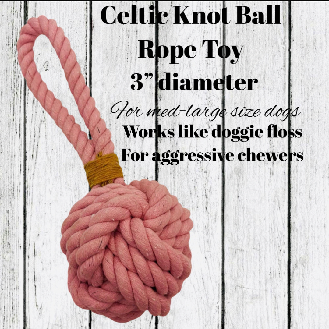 Durable Knot Rope Toy for Dog, Dog Rope Ball, Interactive Rope Chew Toy, Dog Chew Toy, Rope Dog Toy, Medium to Large Breeds