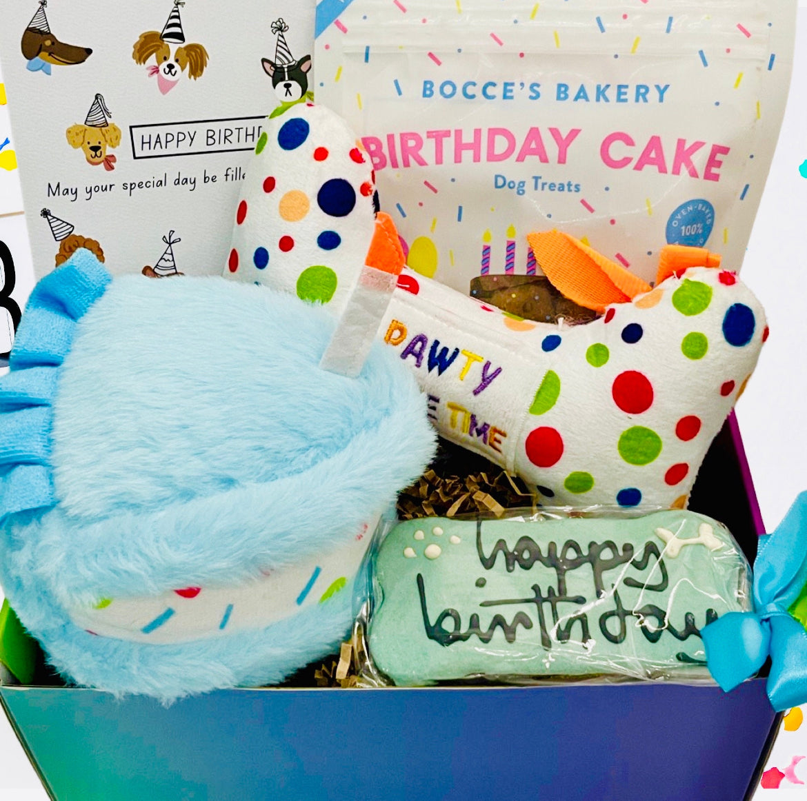 Dog Gift Box with Cake 